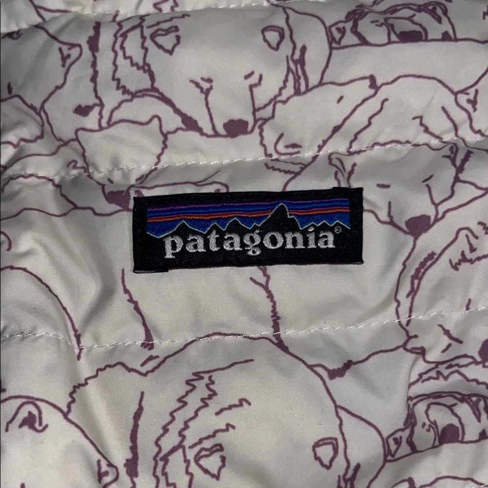 Patagonia Purple and White Puffer Jacket - Picture 3 of 6
